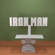 iron man logotipo art señales de logotipos signo marvel comics hombre el hierro 3d print model - Mito3D