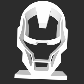 iron man logo symbol sign marvel heros stand iron man  3d print model - Mito3D