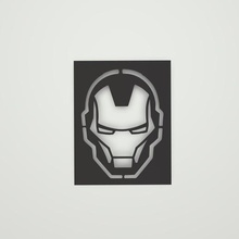 ferro homem logotipo estêncil maravilha Marvelstudios Marvel Universe universo dc histórias quadrinhos Ferro 3d print model - Mito3D