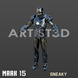 fer homme marque 15 sournois cosplay costume mark15 mk15 merveille vengeurs Tony Stark légion 3d print model - Mito3D
