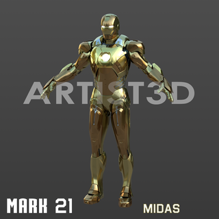 Demir adam işaret 21 Midas Kostüm oyunu tam takım elbise Adam mark21 mk21 işaretler hayret Yenilmezler Tonystark 3d print model - Mito3D