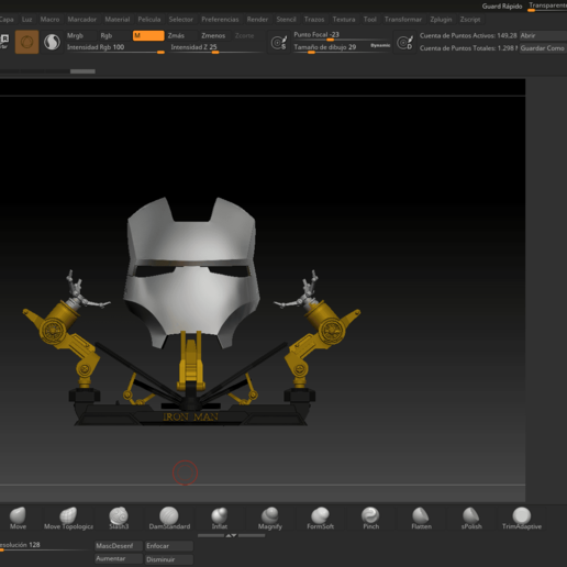 iron man mark 2 Frontplatte 1 Spiel ironman 3D print model - Mito3D