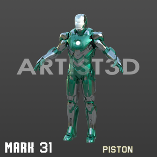 fer homme marque 31 piston cosplay costume mark31 mk31 merveille vengeurs Tony Stark légion 3d print model - Mito3D