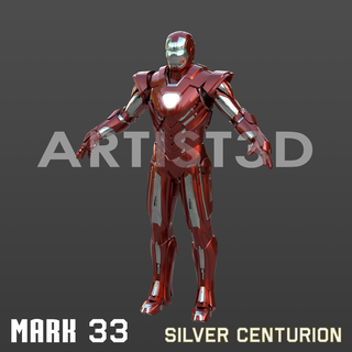 ferro uomo marchio 33 argento centurione cosplay pieno completo mark33 mk30 marxxxxiii meraviglia Vendicatori tonystark legione 3d print model - Mito3D