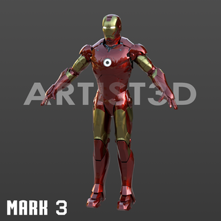 iron man mark 3 cosplay full suit ironman mark3 mk3 marvel avengers tonystark cosplay  3d print model - Mito3D