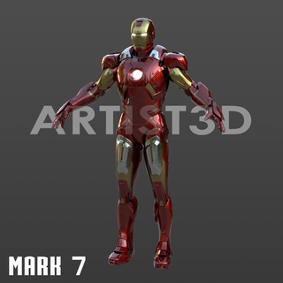 fer homme marque 7 cosplay costume mark7 mk7 merveille vengeurs Tony Stark 3d print model - Mito3D
