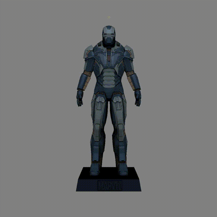 iron man mark xl shotgun Art eaglemoss marvel ironman iron-man figure miniature 3D print model - Mito3D