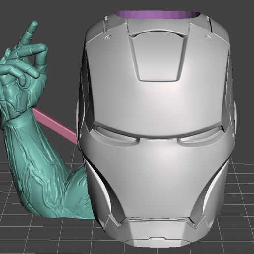 iron man snap holder 3D print model - Mito3D