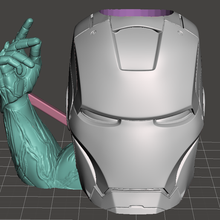 iron man snap holder 3d print model - Mito3D