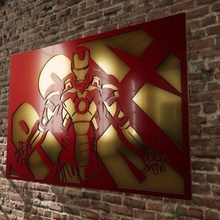 ferro homem parede arte livre só 3d print model - Mito3D