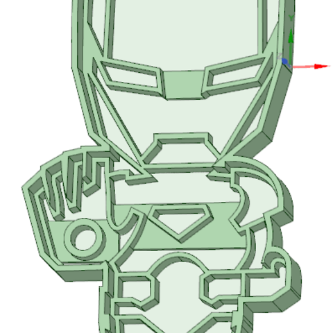 iron man conjunto del cortador de la galleta herramienta galletas 3D print model - Mito3D