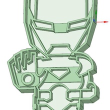iron man whole cookie cutter tool biscuit crackers 3d print model - Mito3D