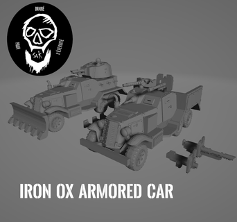 iron ox armored car tank wargame battle medium main chimera salamander scout sentinel 3d print model - Mito3D