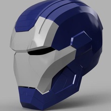 iron patriot casque d'iron man de la mode marvel comics tony stark 3d print model - Mito3D