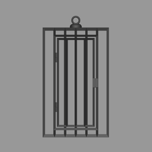 iron prisoner cage game hanging medieval fantasy tabletop games rpgs dungeons & dragons scatter role playing 28mm 32mm 3d print model - Mito3D