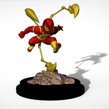 iron spiderman classique de la bande dessinée divers chibi stanlee les miniatures carnage super-héros ironspider aranhaverse le héros dessin animé mignon web venin marvel 3d print model - Mito3D