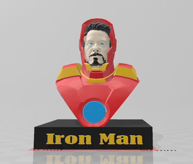 iron stark bust Art ironman tony no support respect marvel mcu legendary 3d print statue 3d print model - Mito3D
