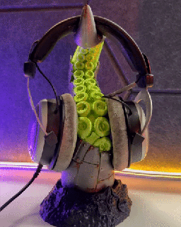 iron tentacle - headphones stand octopus steampunk hanger tentacles gaming 3d print model - Mito3D
