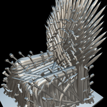 iron throne various got game thrones 3d print model - Mito3D