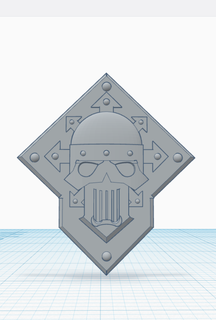 iron warrior emblem - post heresy 40k warhammer rhino door chaos space marine 3d print model - Mito3D