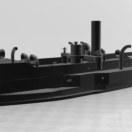ironclad cochrane art ship navy chili 1879 frigate armoured 3D print model - Mito3D