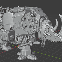 corazzata guerra rinoceronte gioco nero pantera dreadnought spazio marino warhammer 40k giocattolo 3d print model - Mito3D