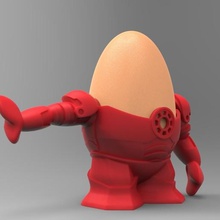 ironegg art ironman eggcup coquetier l'oeuf 3d print model - Mito3D