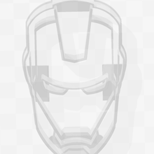 ironman - marvel cookie cutter home stl mold biscuits cookiecutter cookies 3d print model - Mito3D