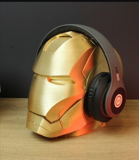 ironman headphone holder Game iron man support superhero headphones 3d print model - Mito3D