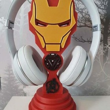 ironman headphones stand avengers gift headphone headset holder marvel audio 3d print model - Mito3D