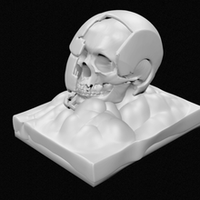 ironman capacete destruído jogo skul crânio marvel 3d print model - Mito3D