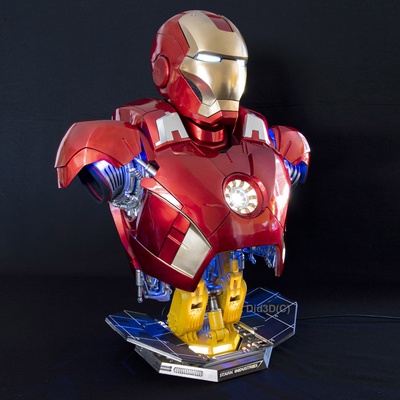 homem ferro mark7 fracasso vida tamanho did3d 3d impressão pronto arte ferro rígido tony robô vingadores buste cortar bobina 3d print model - Mito3D