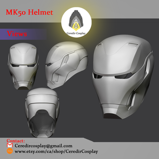 Ironman mk50 Helm 3d Digital download Eisen Rächer Tony Stark thor Falke Winter Soldat 3d print model - Mito3D