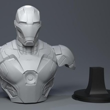 demir adam oyun heykel karakter şekil kask maske film avenger komik marvel ıronman kafa 3d print model - Mito3D