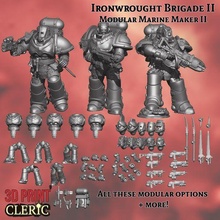 ironwrought brigade ii - modular marine maker 3d print model - Mito3D