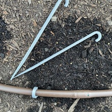 irrigation pegs ground stakes hose tube holder tool garden gardening peg stake pipe 13mm veggie 3d print model - Mito3D
