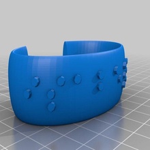 isa braille jewelry customized bracelets 3d print model - Mito3D