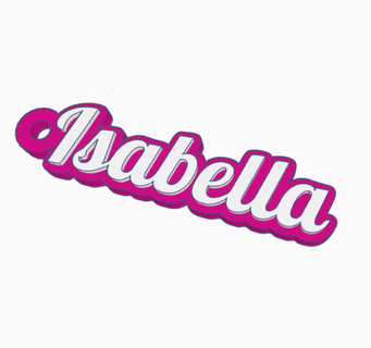 isabella keychain non-multimateriall 3d print model - Mito3D
