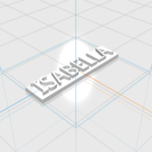 isabella lettere femmina 3d print model - Mito3D