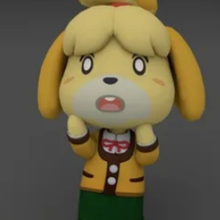 isabelle game isabbele animal crossing cinnamon 3d print model - Mito3D