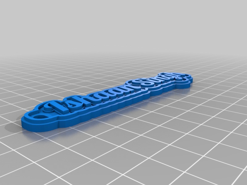 ishaan singh personalizzato Portachiavi 3D print model - Mito3D