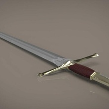 isildur kılıç lotr Kral yüzükler epe silah Hobbit Kostüm oyunu 3d print model - Mito3D