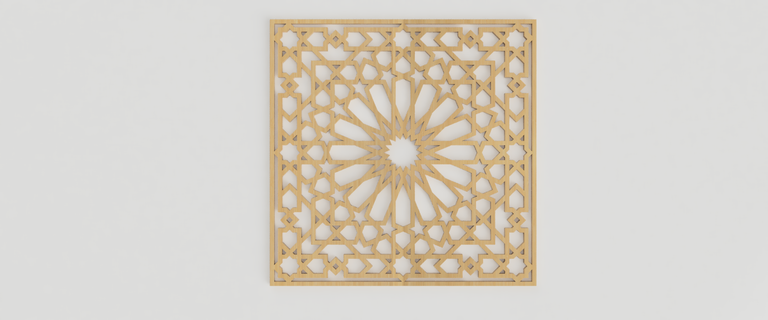 islamisch Arabeske geometrisch Kunst Muster Zuhause Haus Mauer Untersetzer Tischplatte Tabelle Dekor Dekoration dekorativ Innere Außen Möbel 3d print model - Mito3D