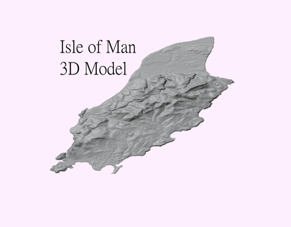 isle man topographic model - 3d printer cnc stl file tt geography 3d print model - Mito3D