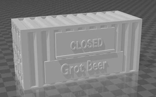iso container beer drink stall containter crate storage modern sci fi terrain building construction 3d print model - Mito3D