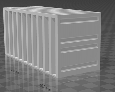 iso container ladder containter crate storage modern sci fi terrain building construction 3d print model - Mito3D