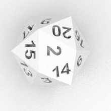 isohedron die 20 faces 3d print model - Mito3D