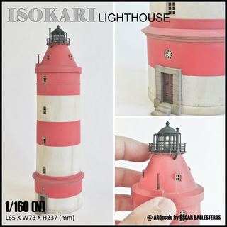 isokari lighthouse - n 1 160 scale model landmark arquitecture structure nscale building railroad diorama 3d print model - Mito3D