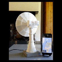 iss Leo satélites rastreador gadget satélite antena esp32 andróide 3d print model - Mito3D