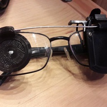 o issf clip-em frente blinder 3mm íris blende vários desporto ao ar livre slip-on disparo óculos clip-on cego blede 3d print model - Mito3D